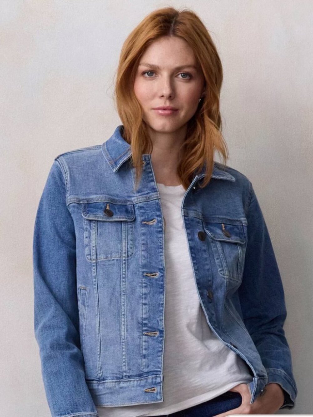 LC Lauren Conrad Women's Jean Jacket Blue - Large